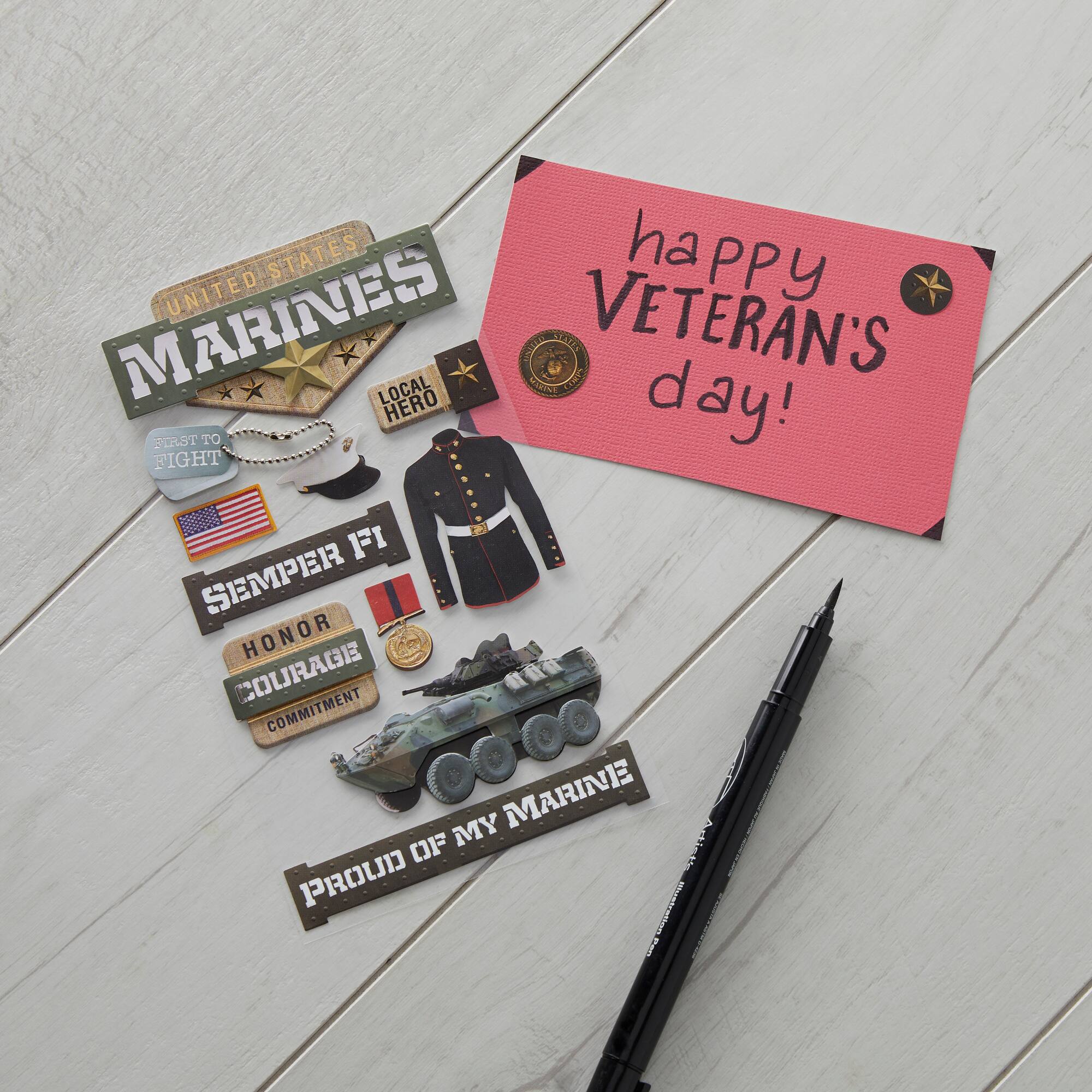Marine Corps Dimensional Stickers by Recollections™
